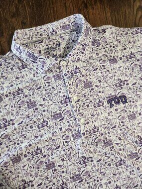 Johnnie-O Performance TCU Horned Frogs Tailgater 2.0 Polo Men’s Large UPF 50